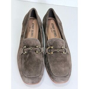 Josef Seibel Taupe Suede Horsebit Loafer EU 38 US 7.5 Comfort Shoe Germany